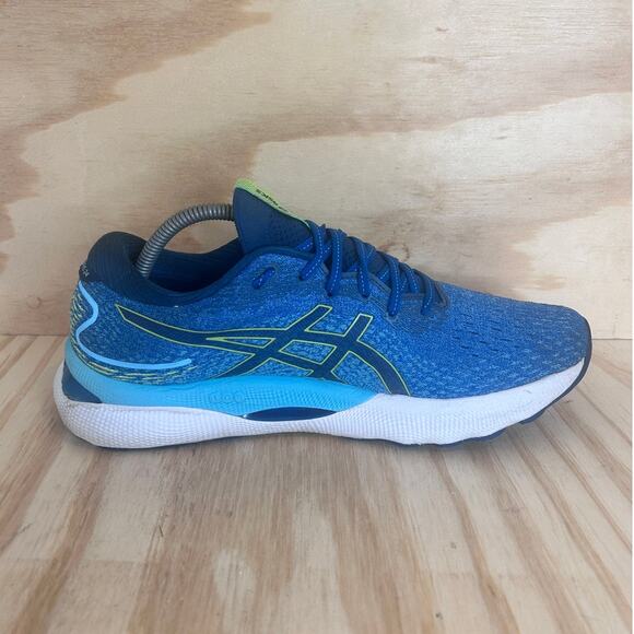 Asics Blue and Neon Athletic Shoes - Picture 5 of 9